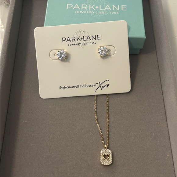 Park Lane Gold Princess Charm Necklace and Impression Earring set - Picture 3 of 4